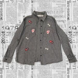 Women's Gingham Casino Button Up Shirt